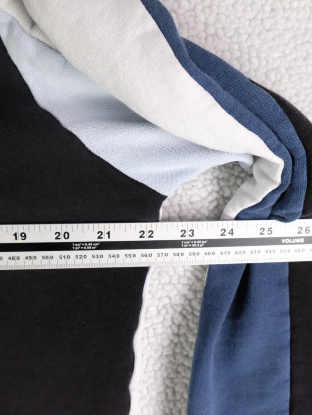 Sandro Sweater Mens Medium Blue White Striped Crew Pullover Stretch Paris - Picture 5 of 11